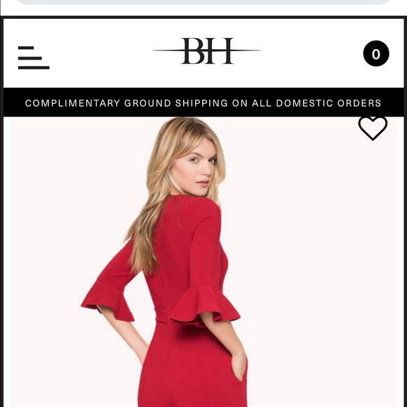 Red Black Halo Brooklyn Jumpsuit 0 - Picture 2 of 10